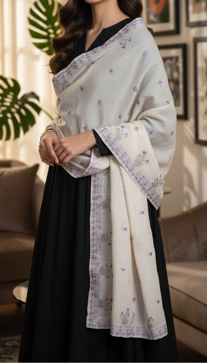 Beige Winter Shawl PW5188