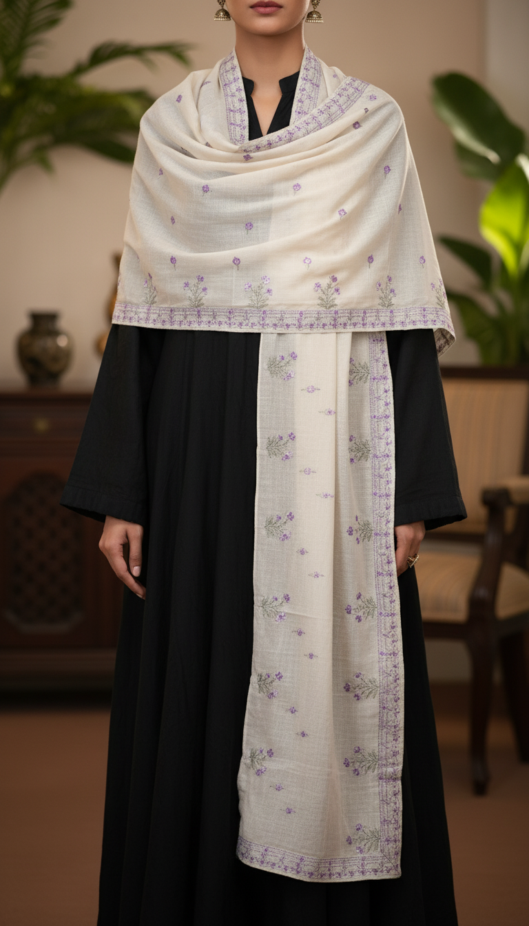 Beige Winter Shawl PW5188