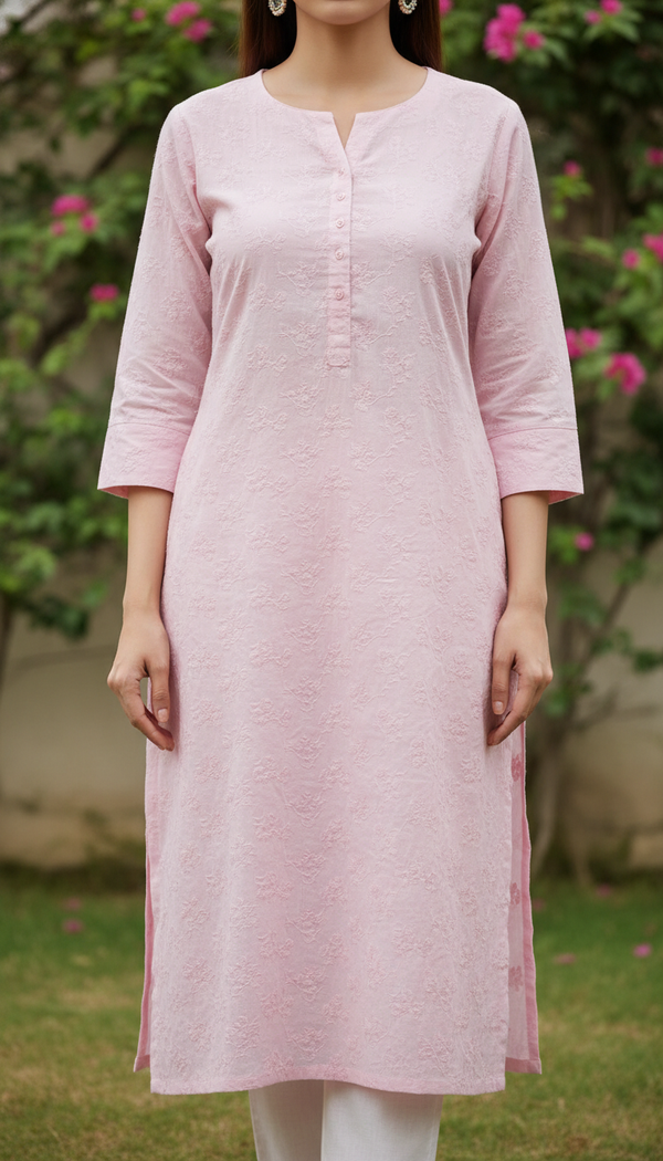 Pink Chiken Kari Cotton Schiffli Shirt PW5200