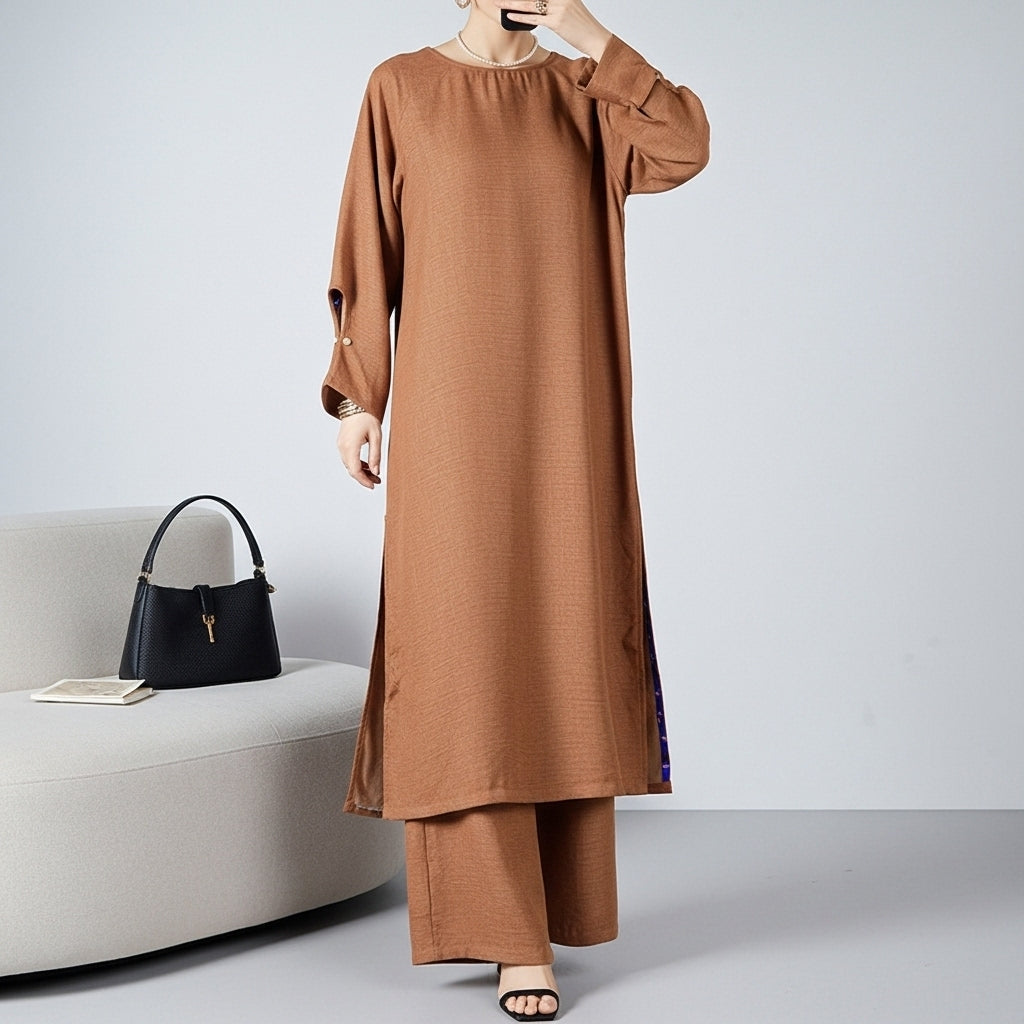 2PC Viscose Chambray Shirt And Trouser PW5212