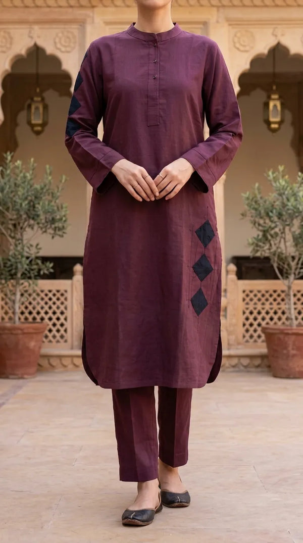 Embellished Khaddar Stitched Shirt PW521505