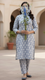 2PC Printed Viscose Linen Chambray Suit PW5218