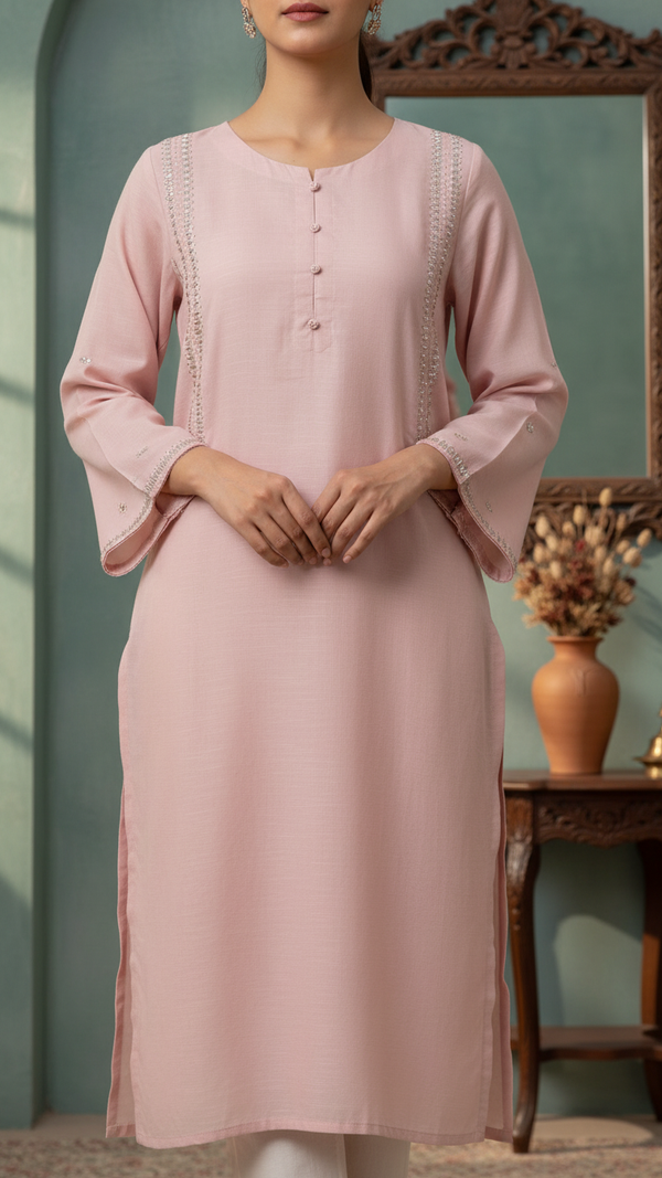 Embroiderd Slub Khaddar Shirt PW5225