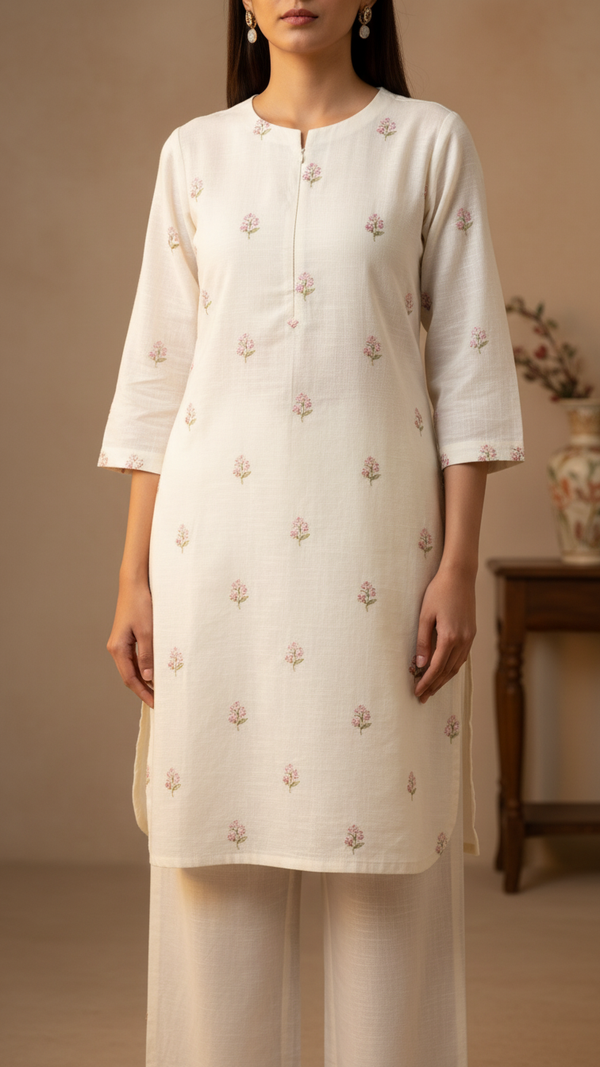 2 PC Embroiderd Slub Khaddar Suit PW5229