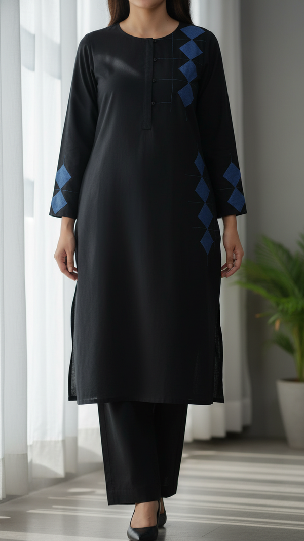 Dyed Slub Khaddar Shirt PW5237