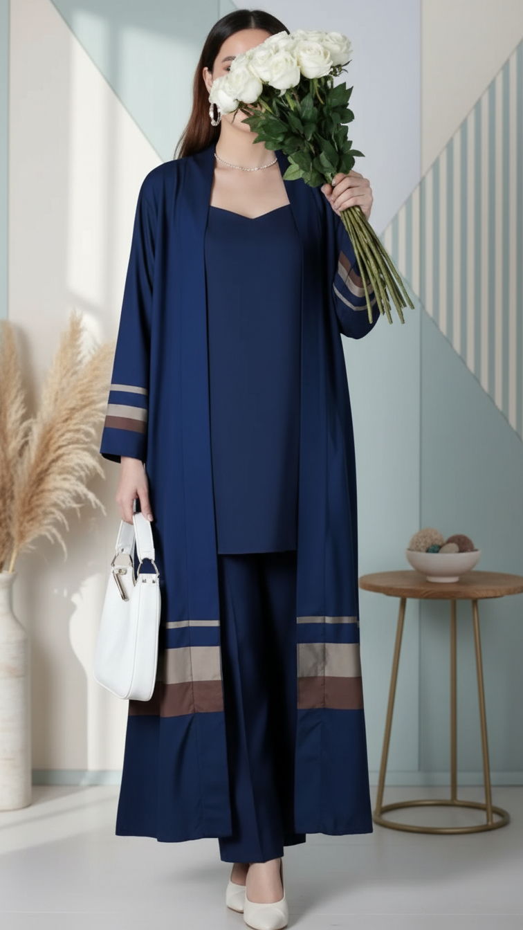 3PC Yarn Dyed Viscose Suit PW5247