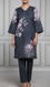 Black Digital Printed Shamose Silk Shirt PW5325