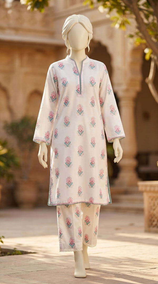 2 PC Embellished Dobby Suit PW533962