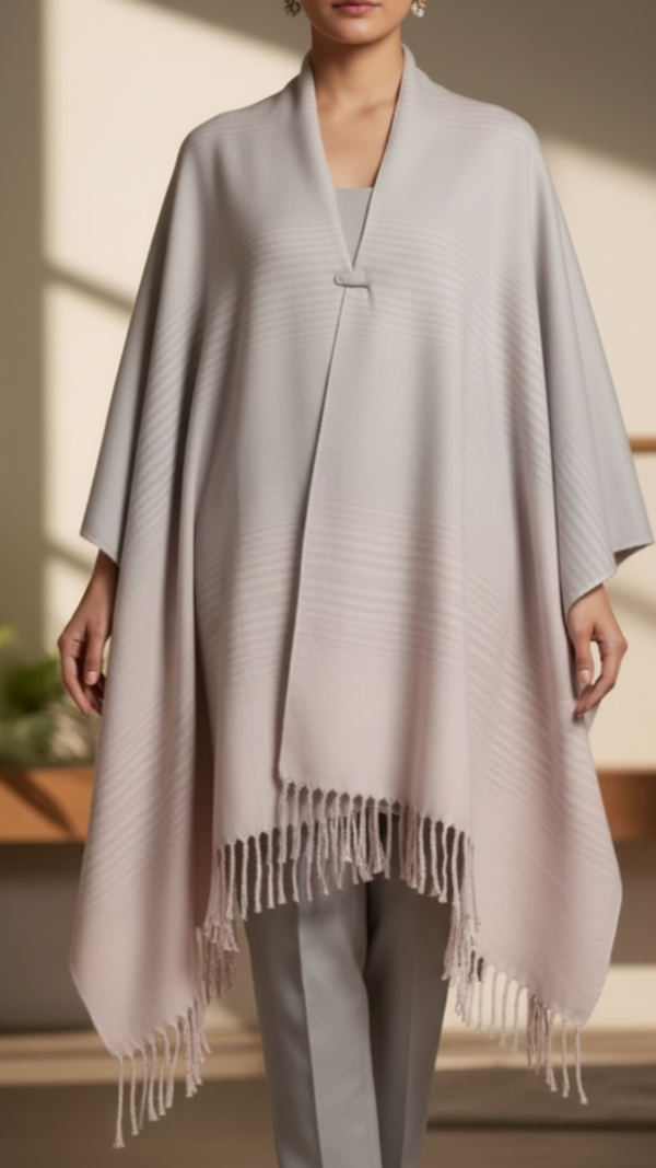 Grey Cape Shawl PW5600