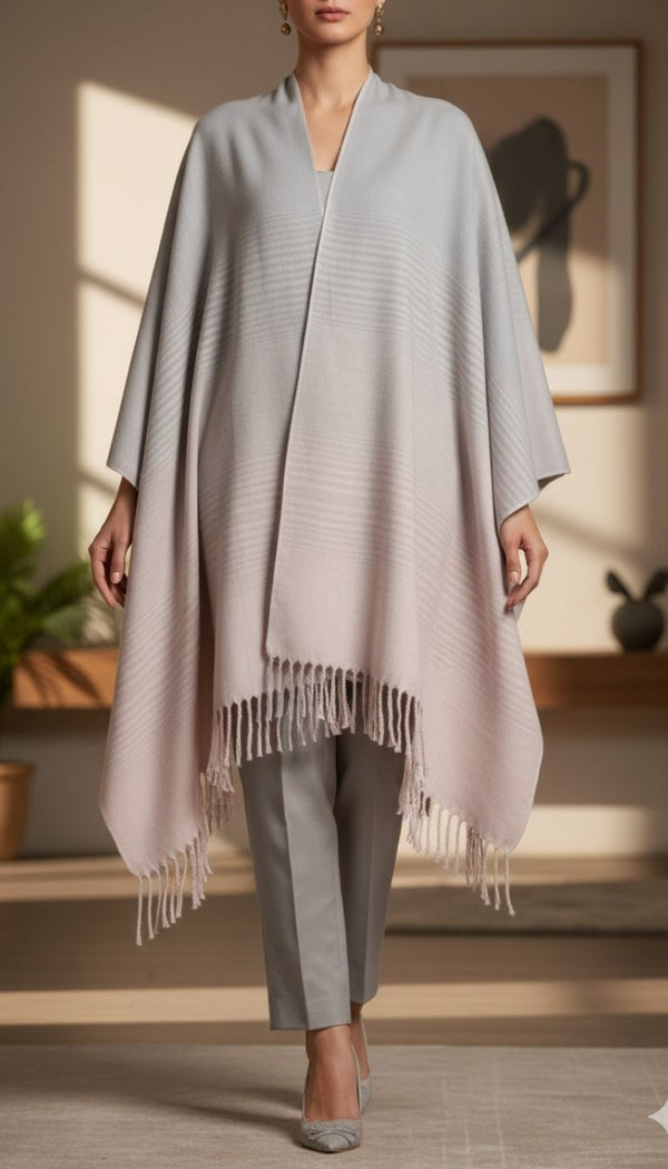 Grey Cape Shawl PW5600