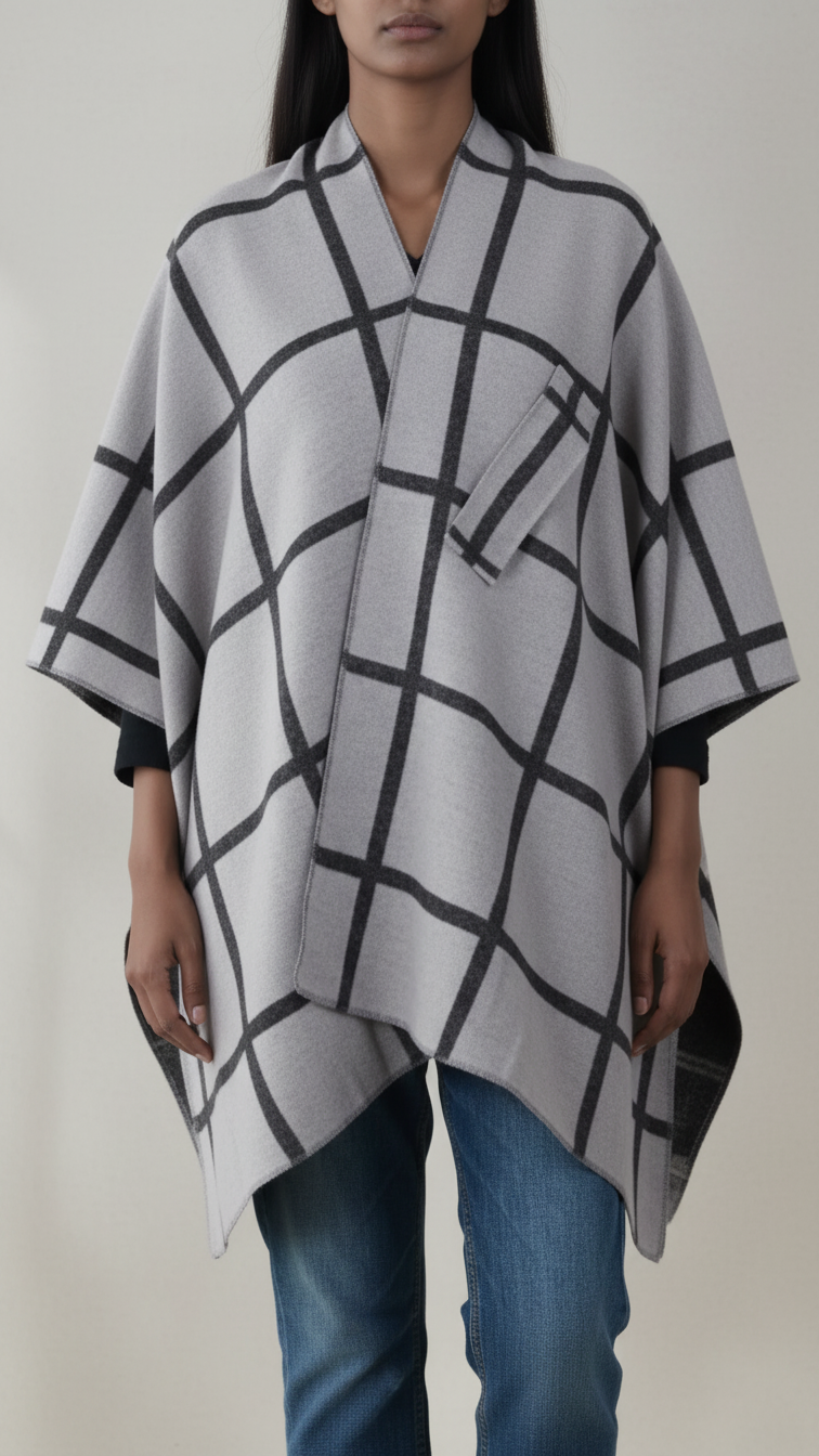 Pink Winter Cape Shawl PW5612