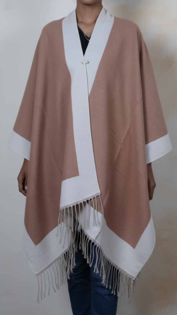 Brown Winter Cape Shawl PW5616