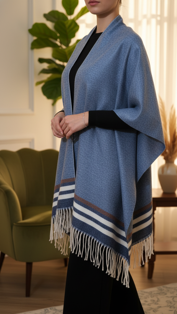 Navy Winter Capeshawl PW5627