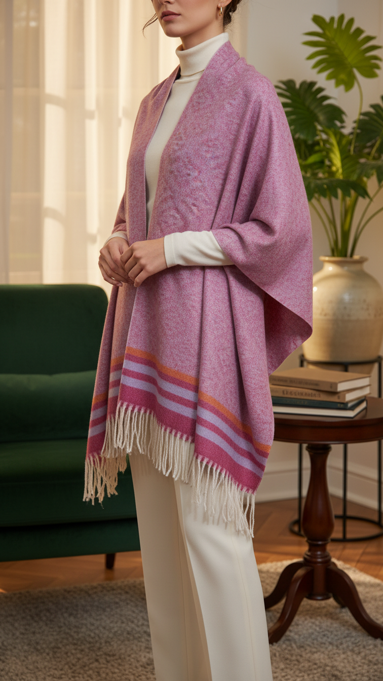 Maroon Winter Capeshawl PW5632