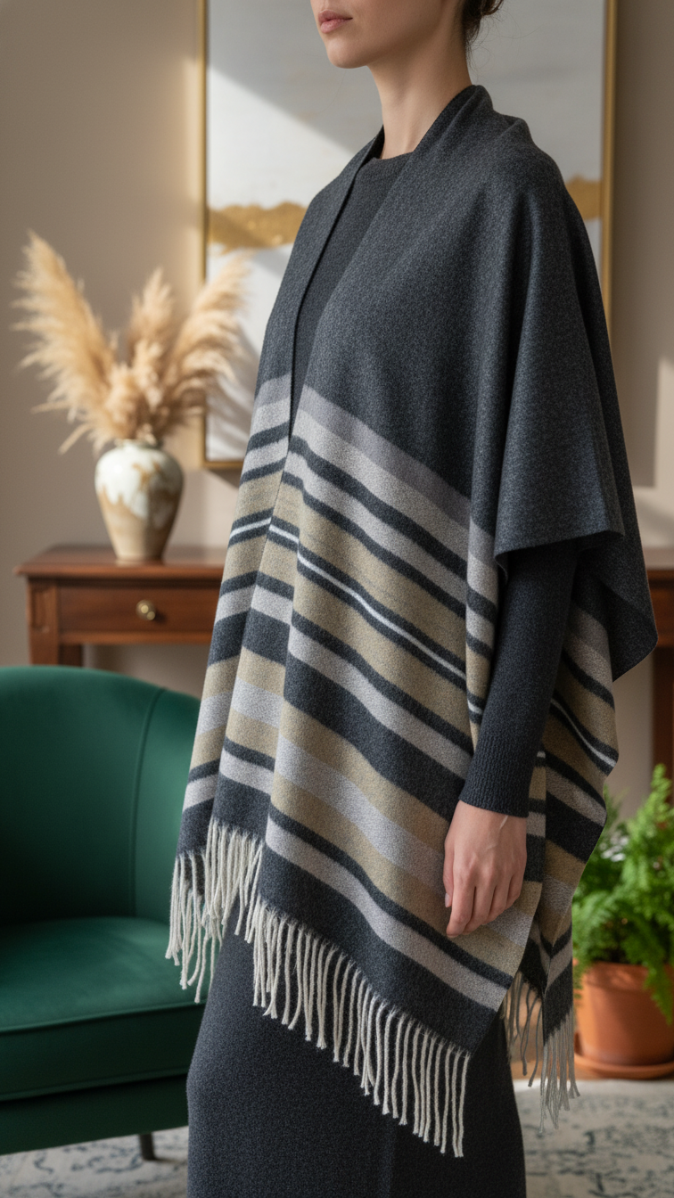 Black Winter Capeshawl PW5640