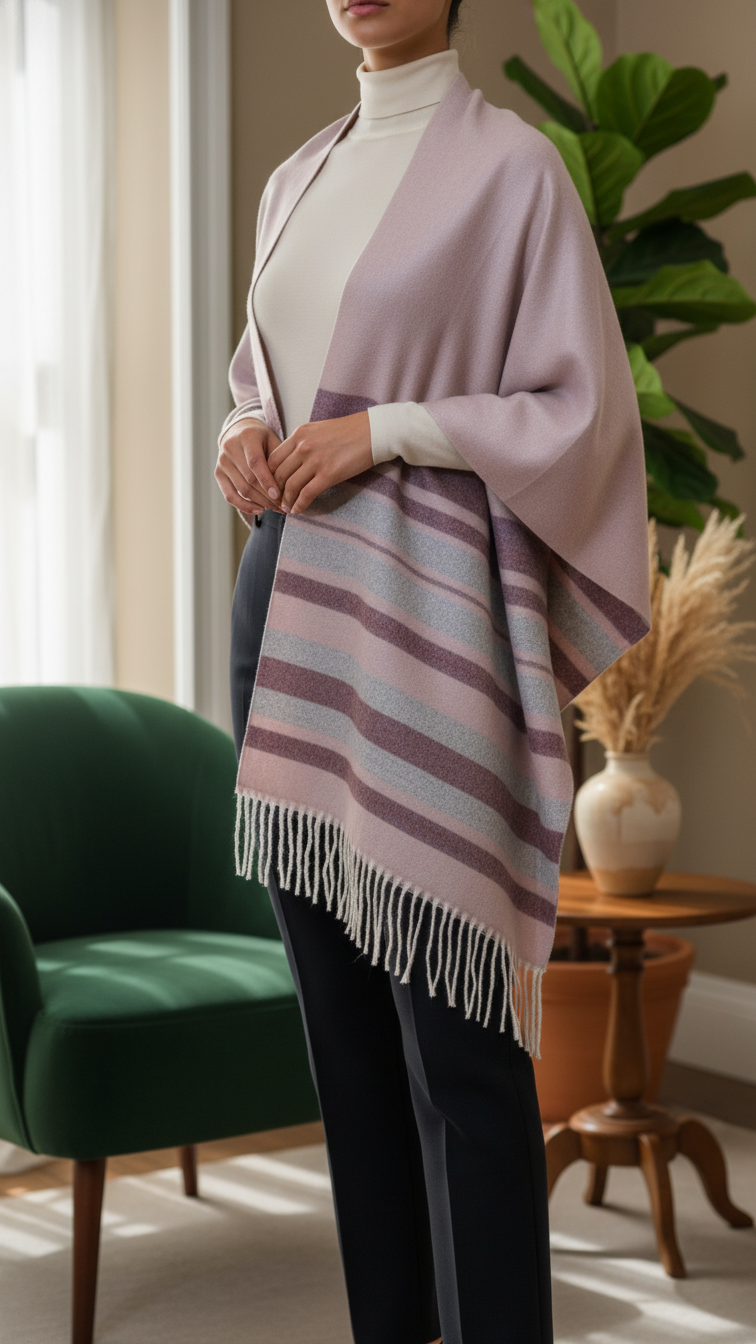 Pink Winter Capeshawl PW5641