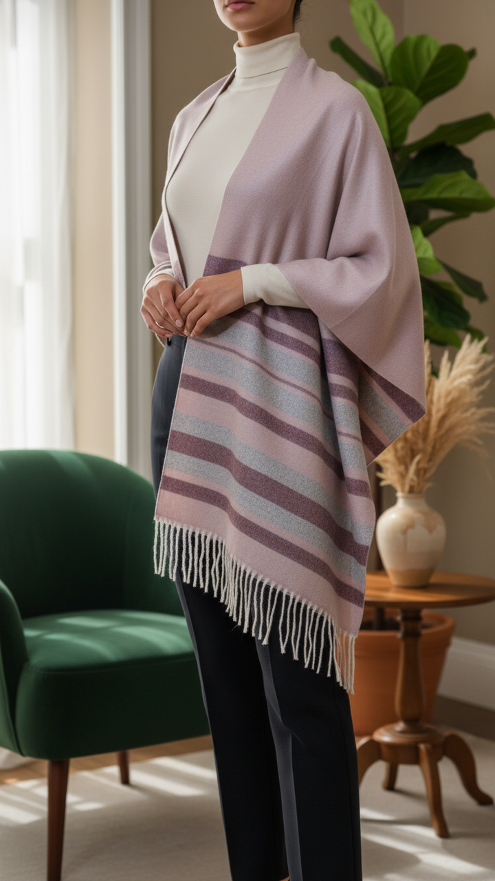 Pink Winter Capeshawl PW5641