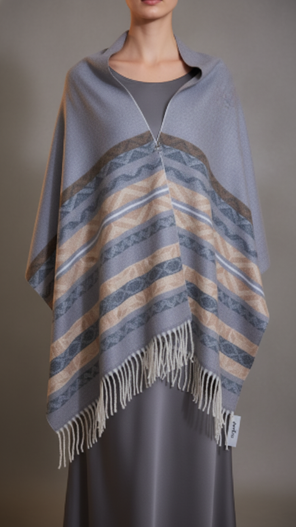 Grey Winter Capeshawl PW5642