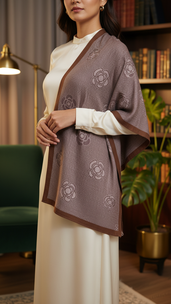 Brown Winter Capeshawl PW5697