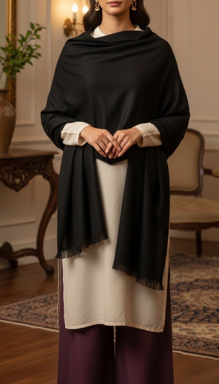 Black Winter Shawl PW5709