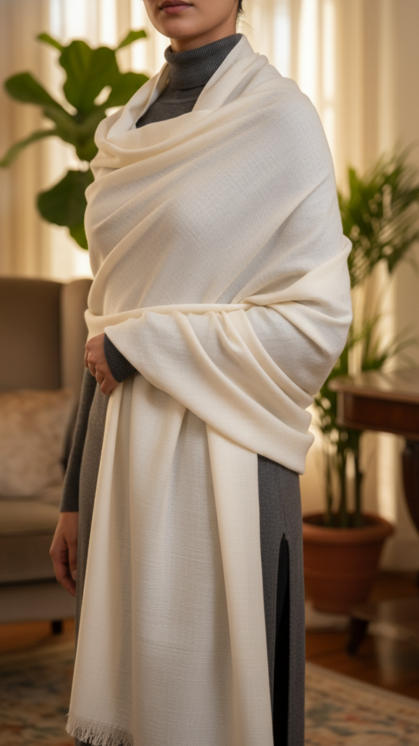 Off/White Winter Shawl PW5711