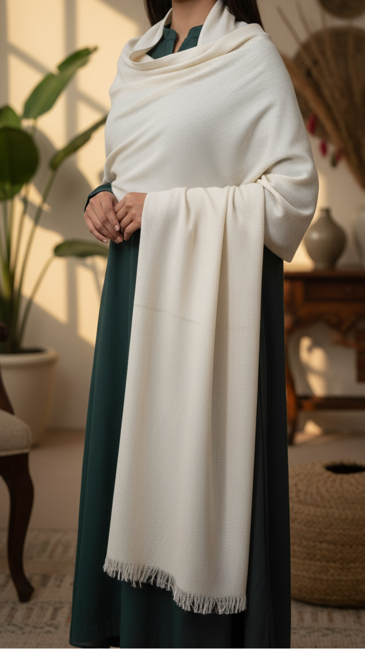 Off/White Winter Shawl PW5715