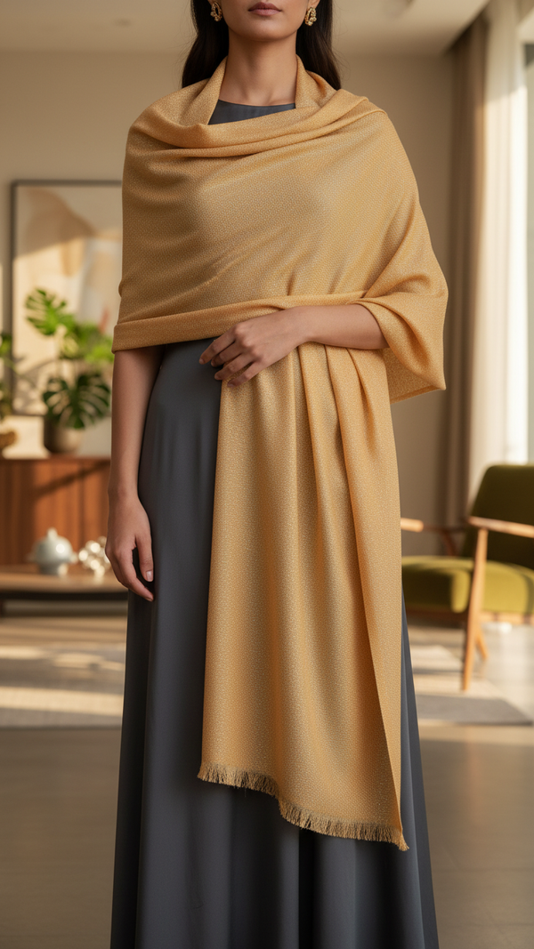 Yellow Winter Shawl PW5716