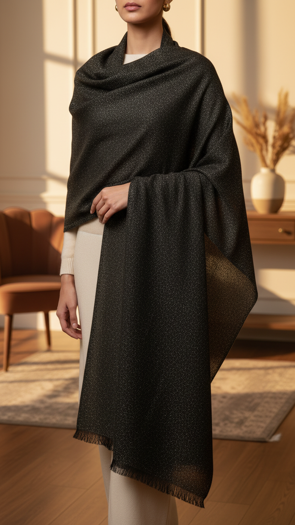 Black Winter Shawl PW5717