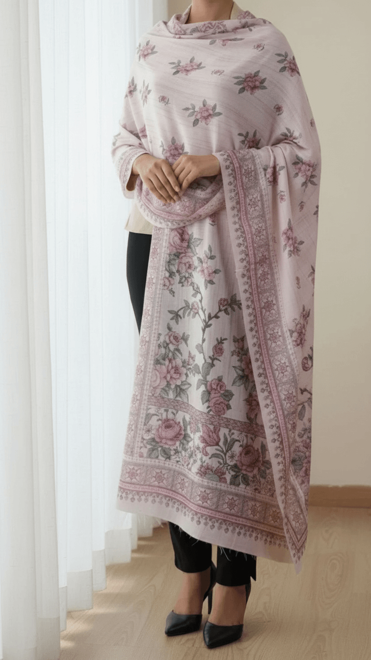 Off/White Winter Shawl PW5720