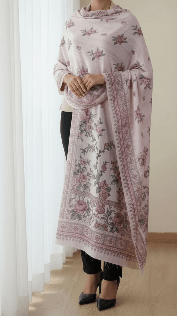 Off/White Winter Shawl PW5720