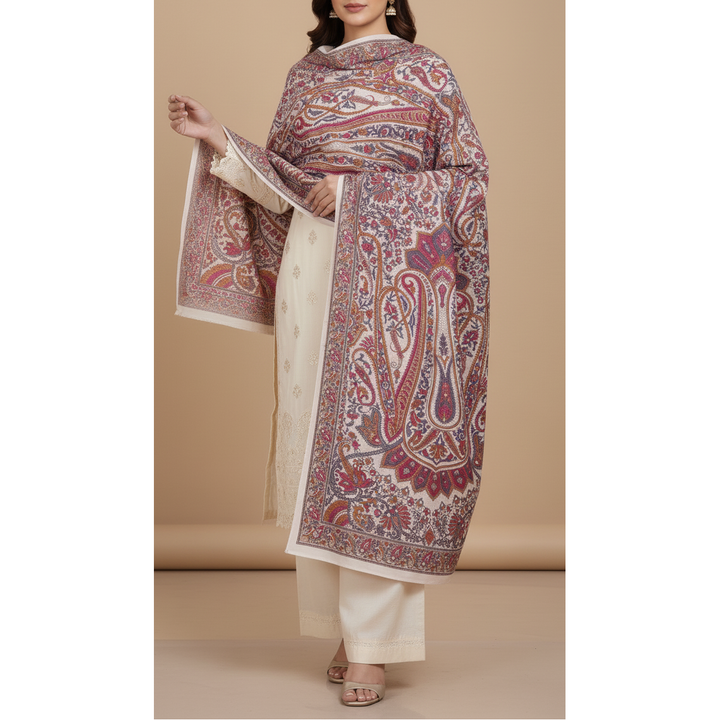 Off/White Winter Shawl PW5723