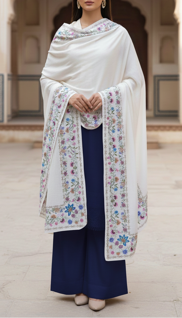 Off/White Winter Shawl PW5727