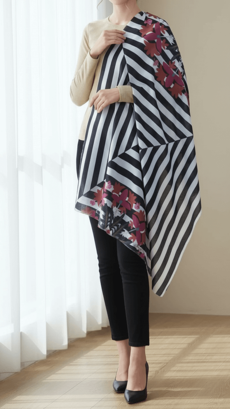 Black Winter Shawl PW5733