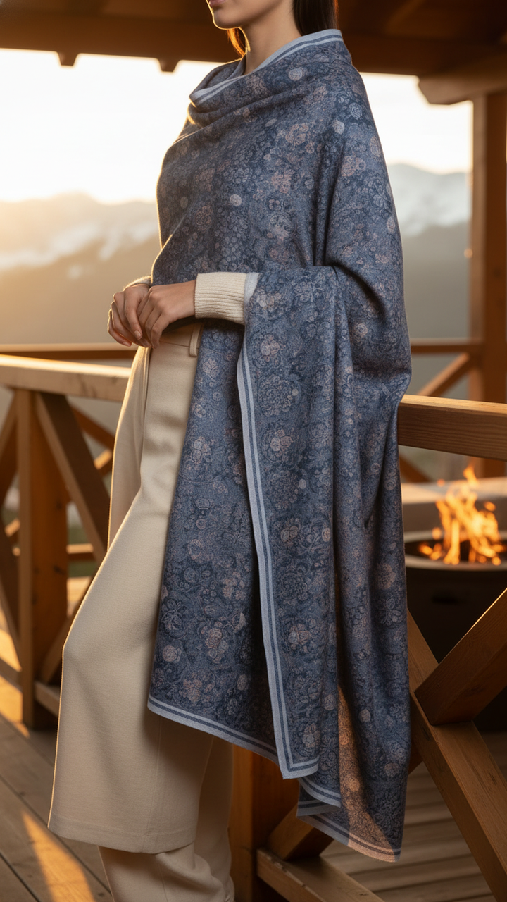 Blue Winter Shawl PW5735