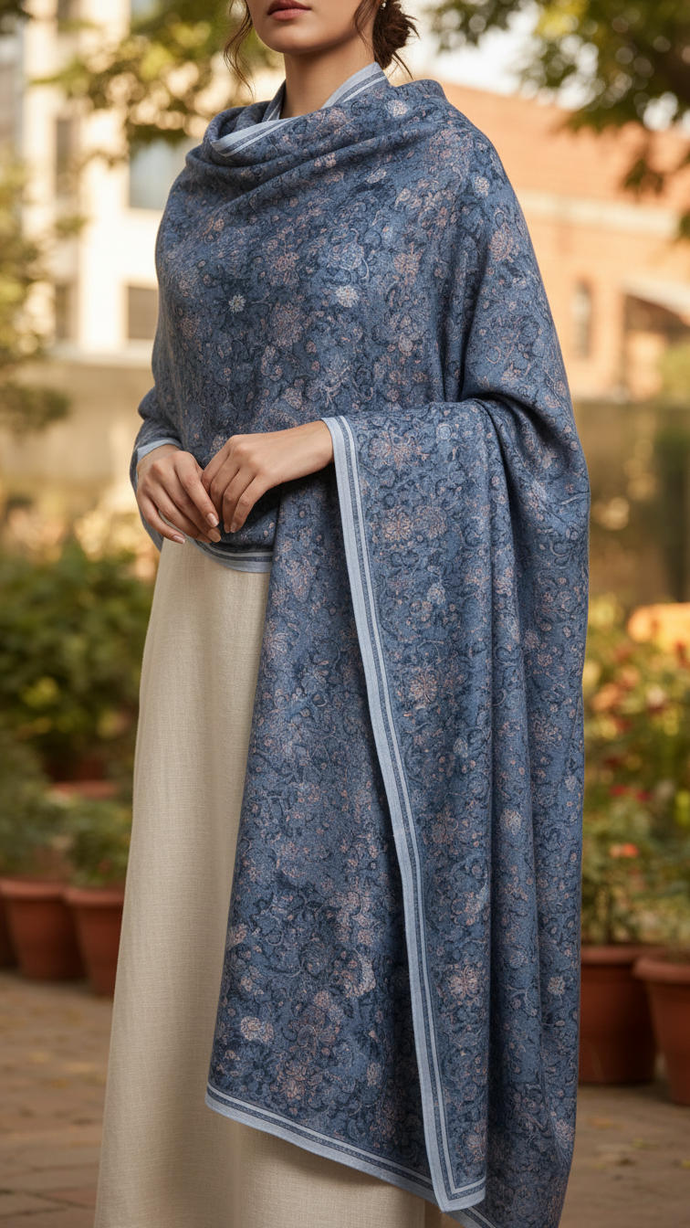 Blue Winter Shawl PW5735