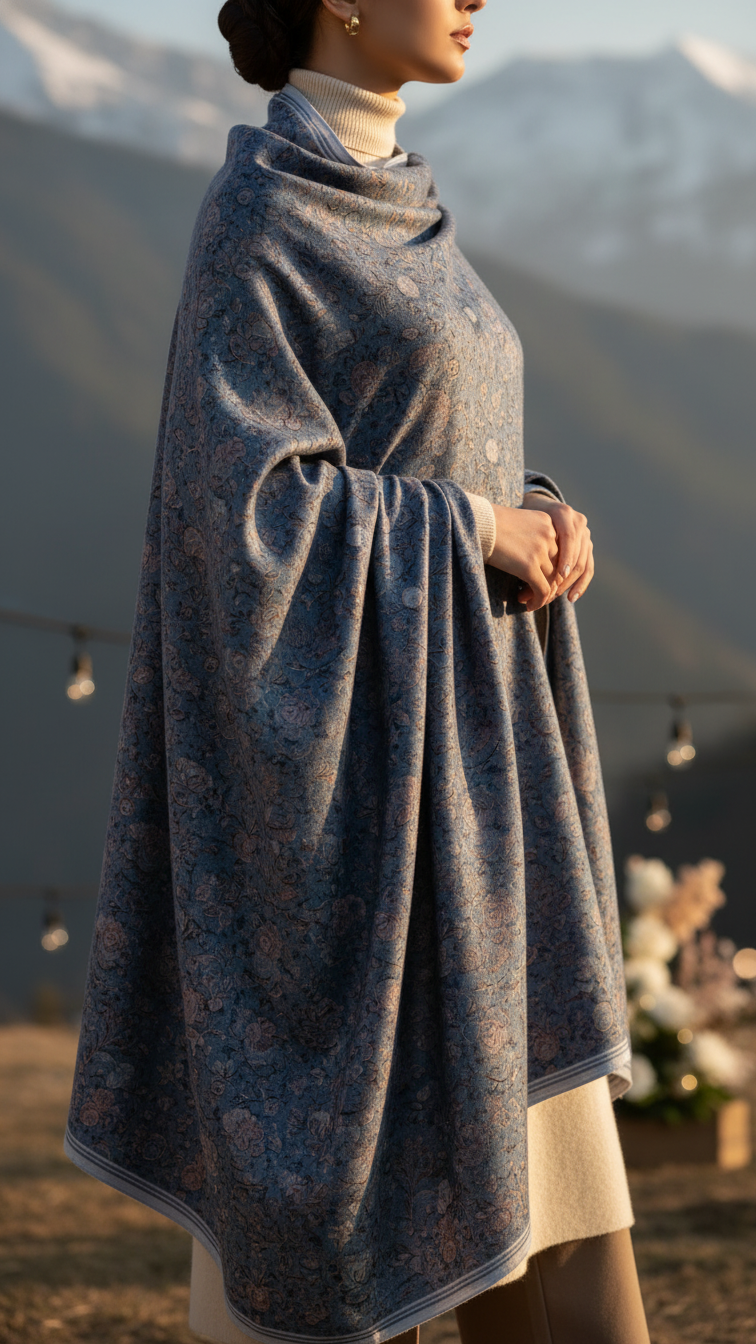 Blue Winter Shawl PW5735