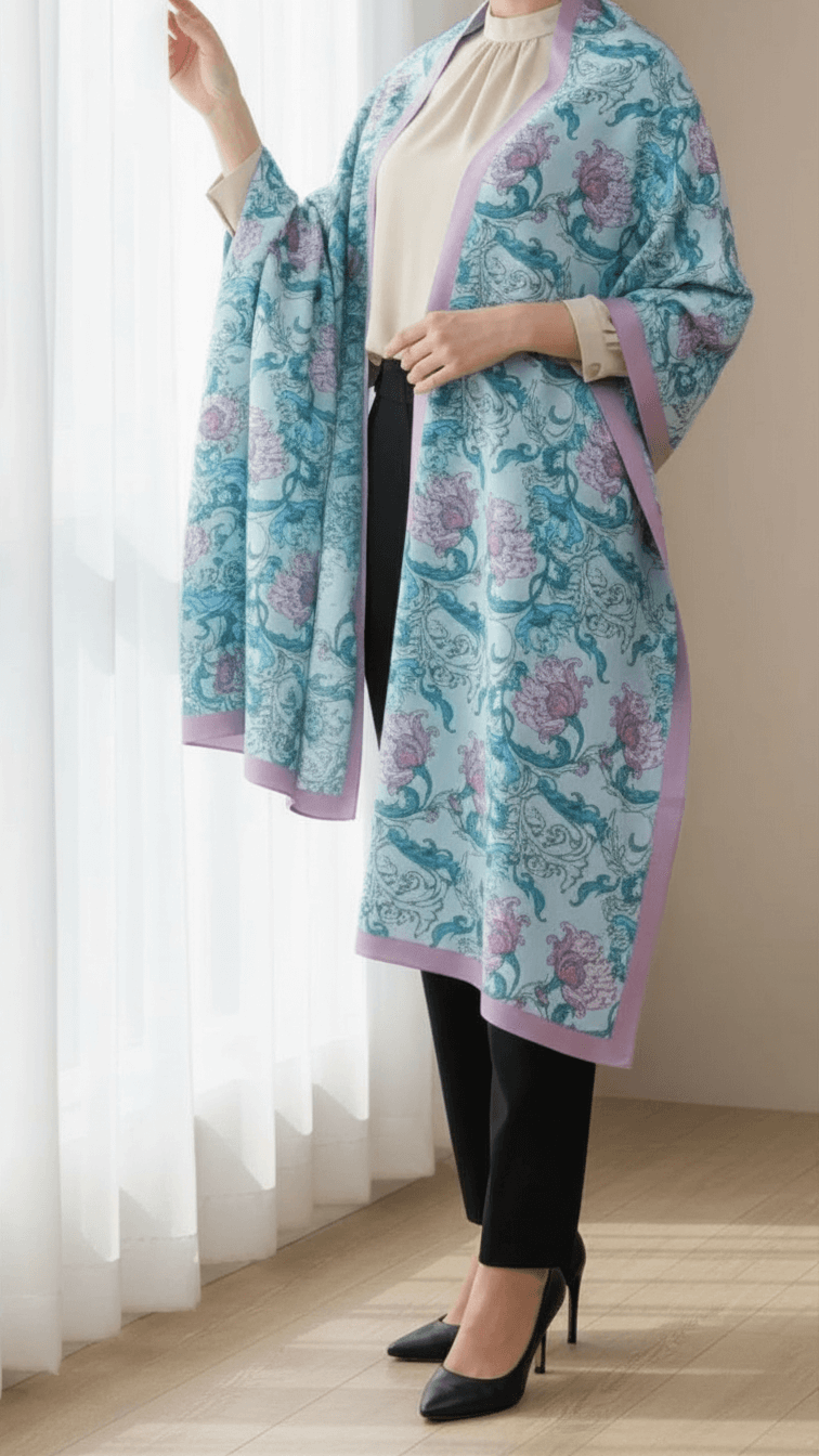 Green Winter Shawl PW5736