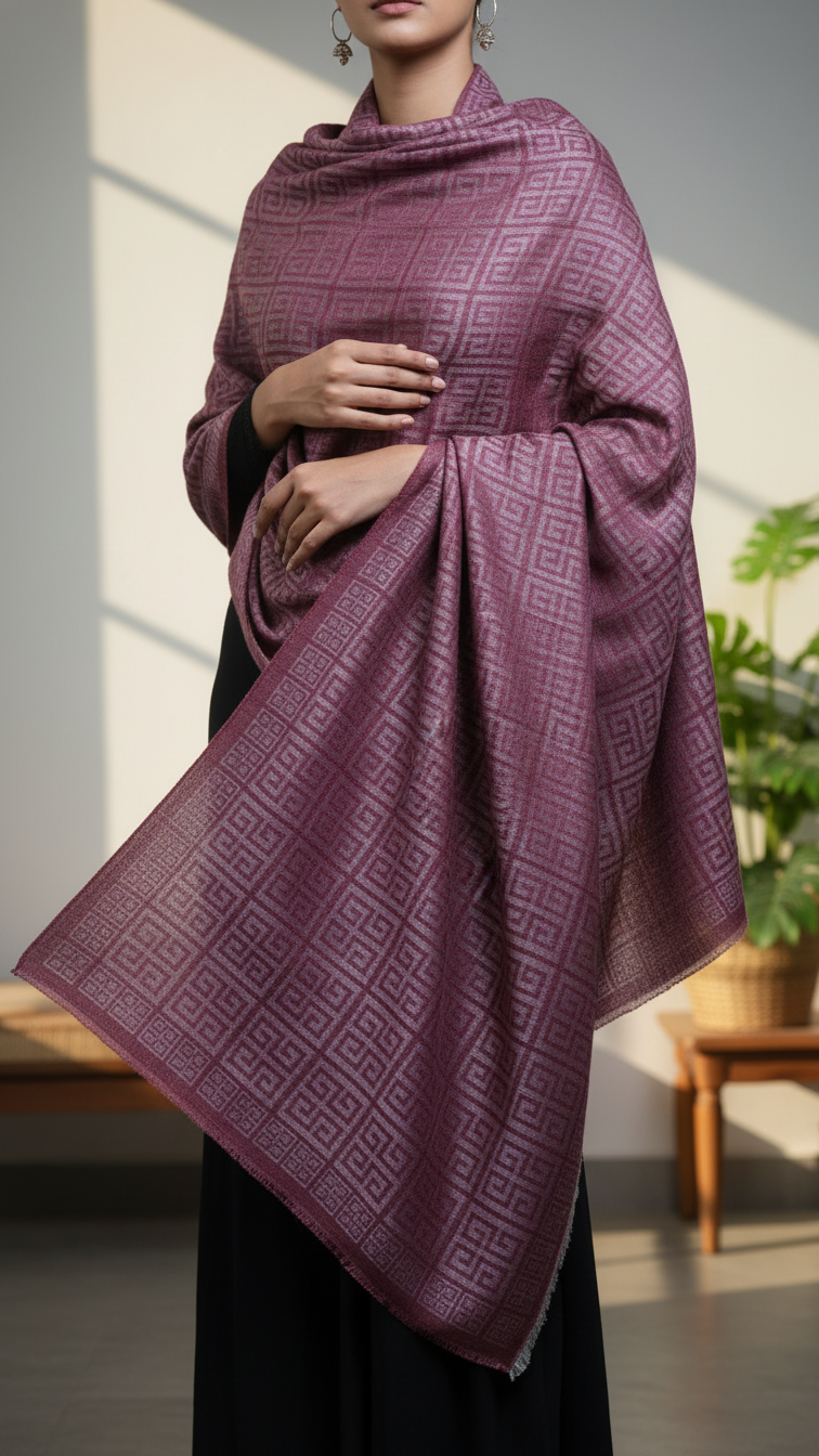 Maroon Winter Stole PW5739