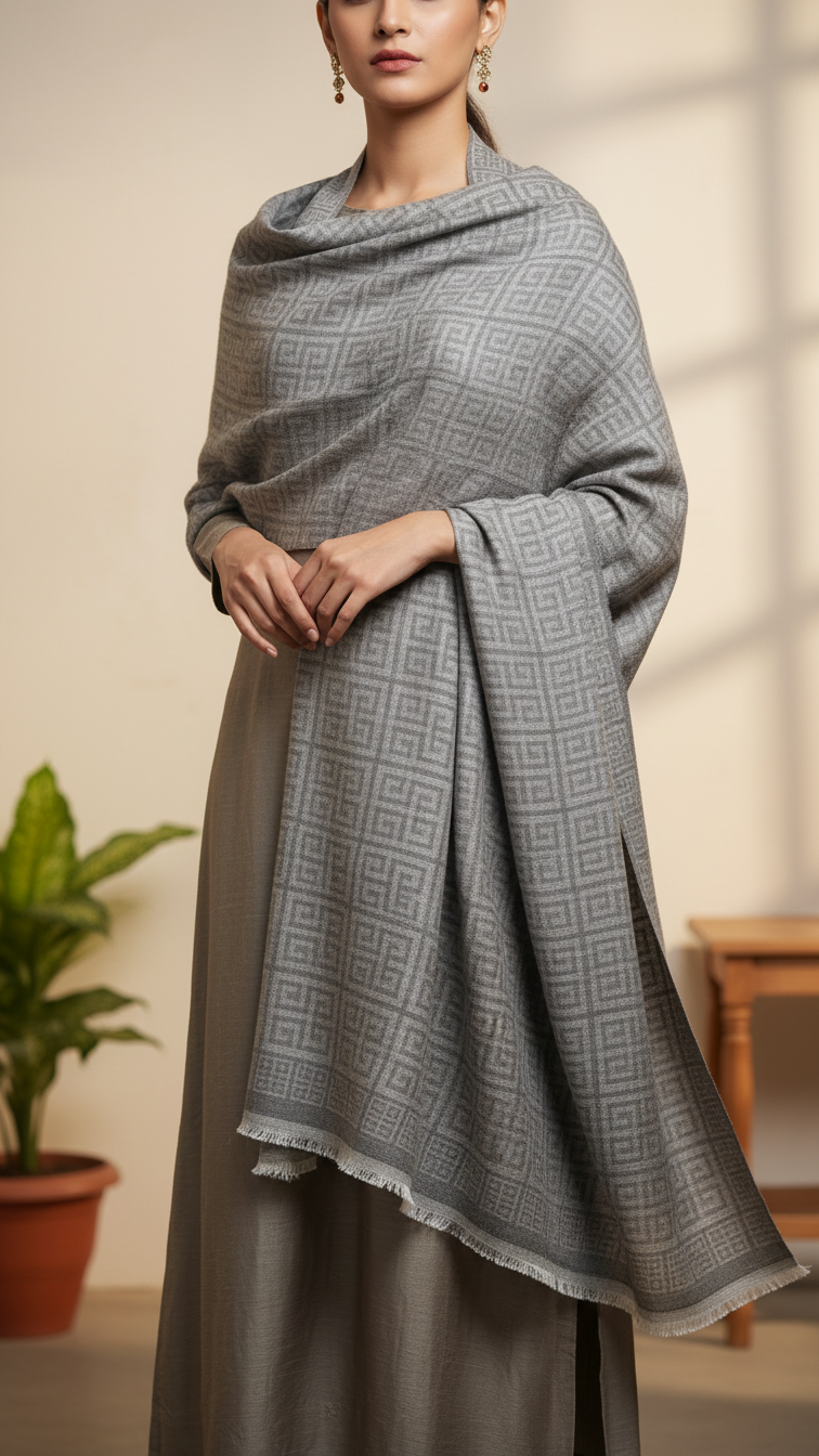 Grey Winter Stole PW5739