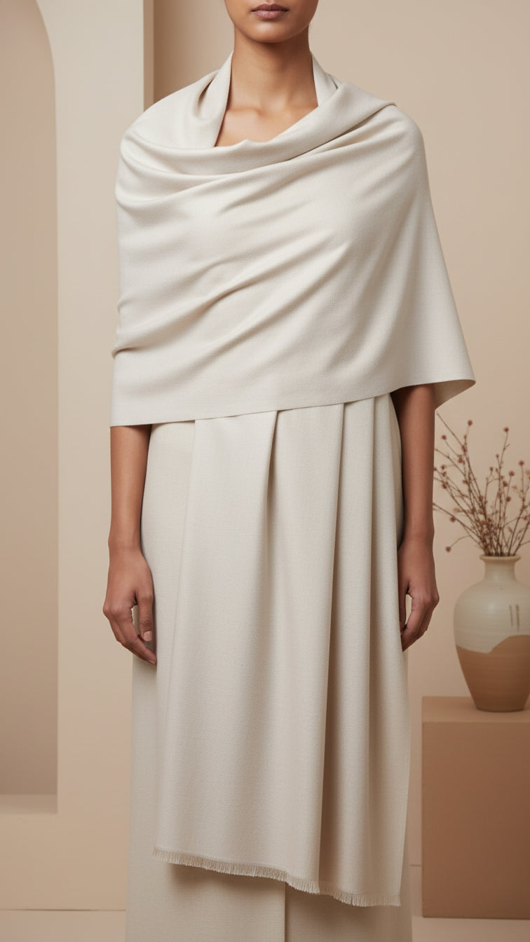 Cream Winter Stole PW5742