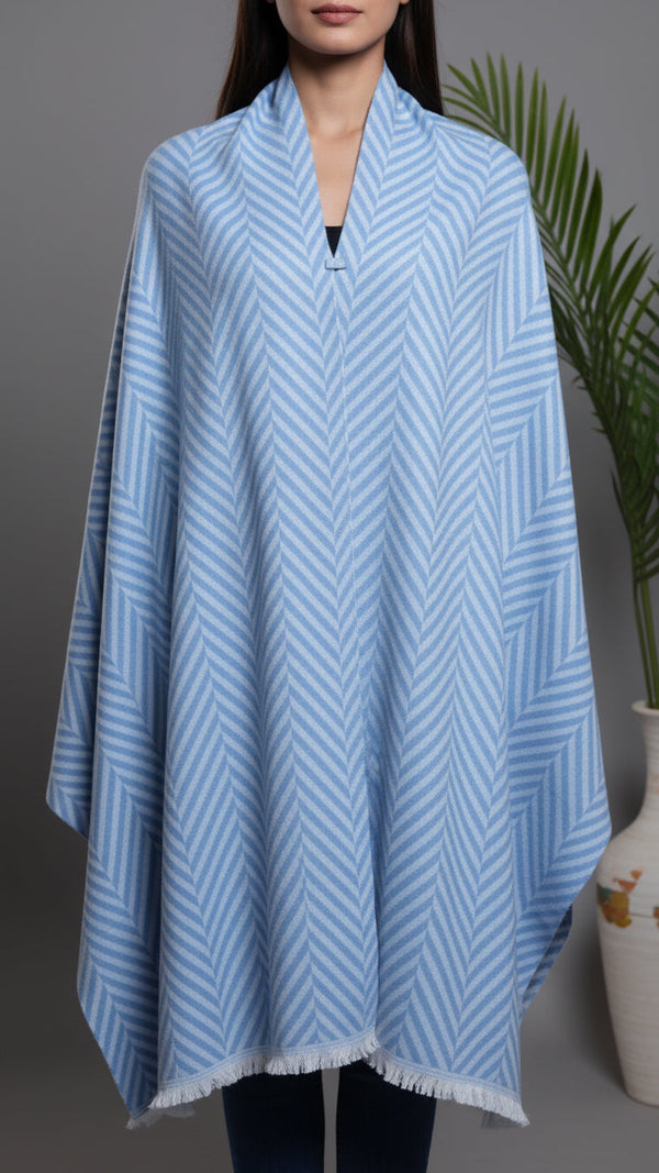 Sky Blue Winter Stole PW5743