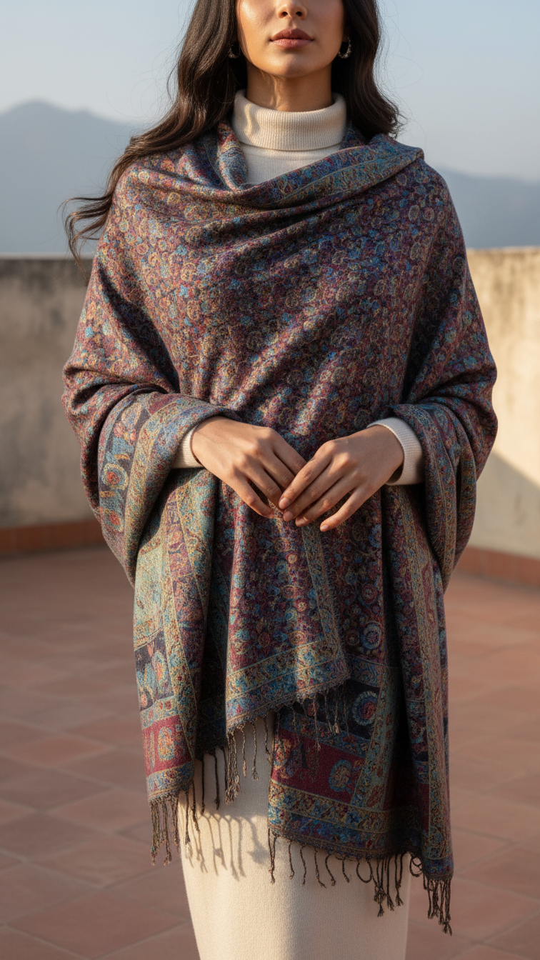 Navy Winter Stole PW5744