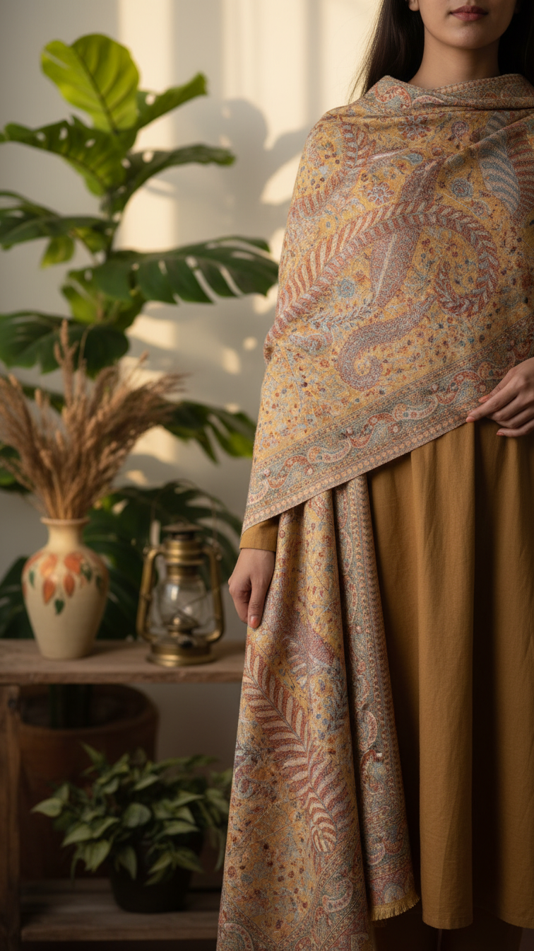 Mustard Winter Stole PW5753