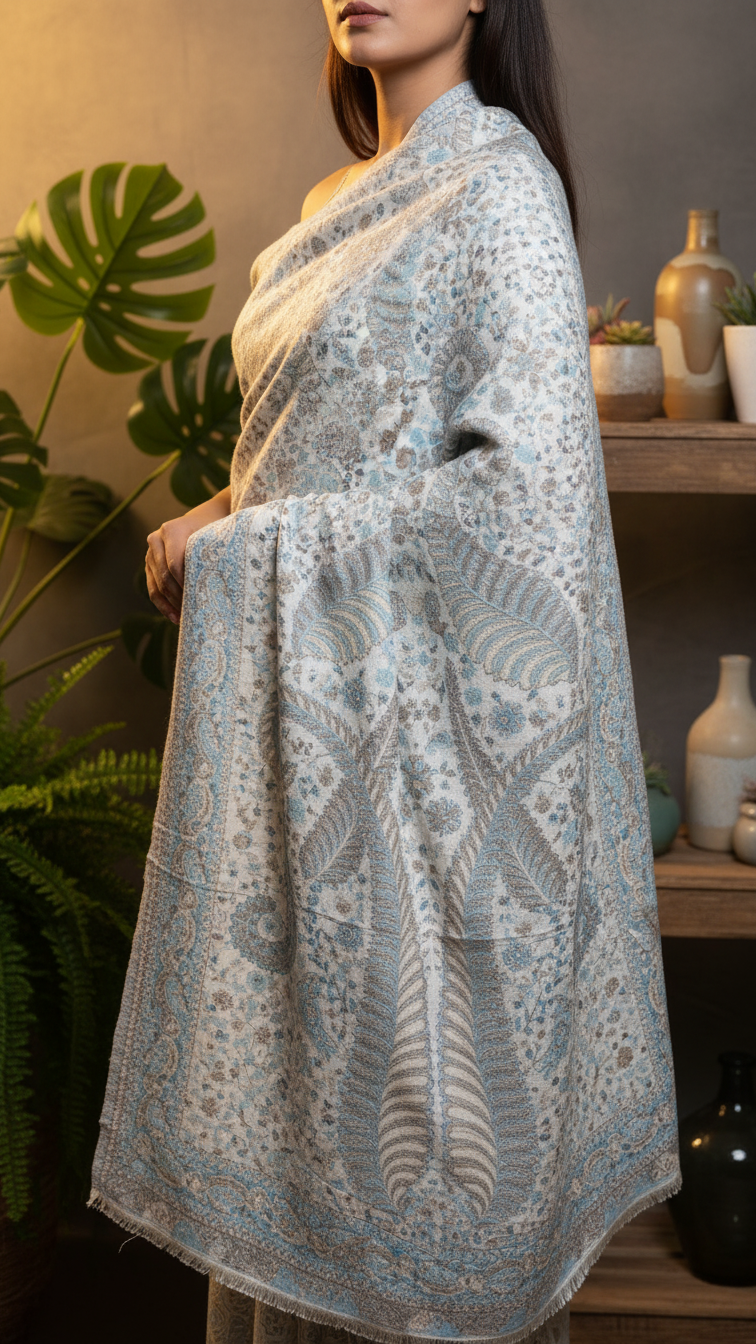 Cream Winter Stole PW5753