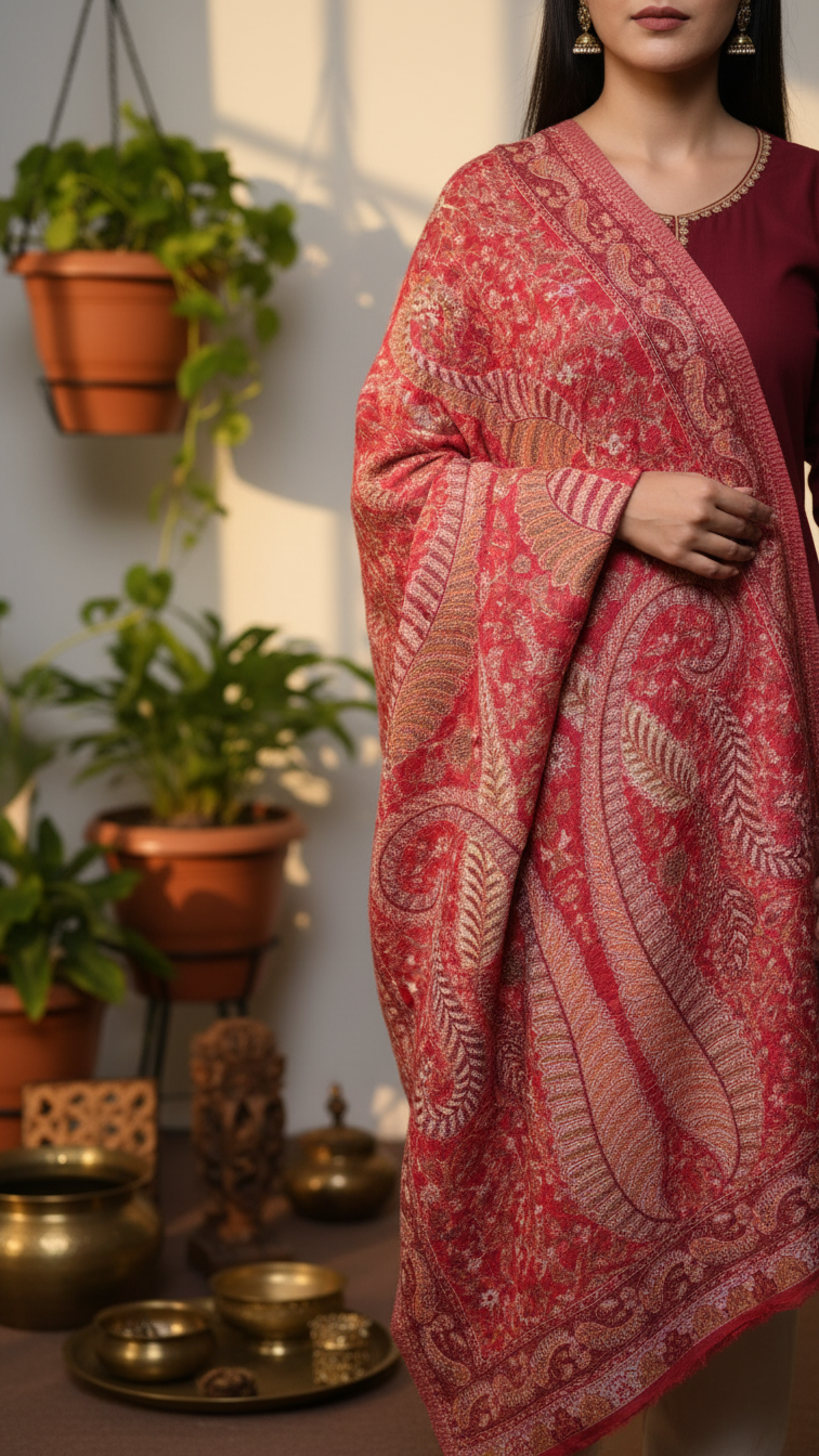 Red Winter Stole PW5753