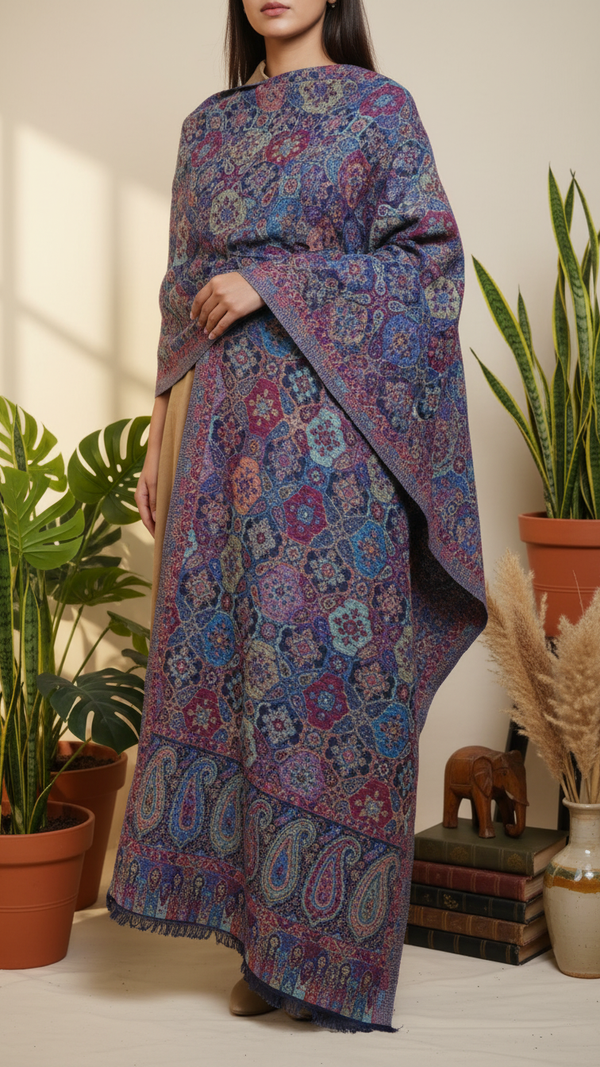 Navy Winter Stole PW5754