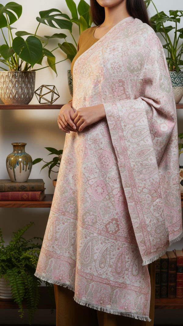 Off/White Winter Stole PW5754