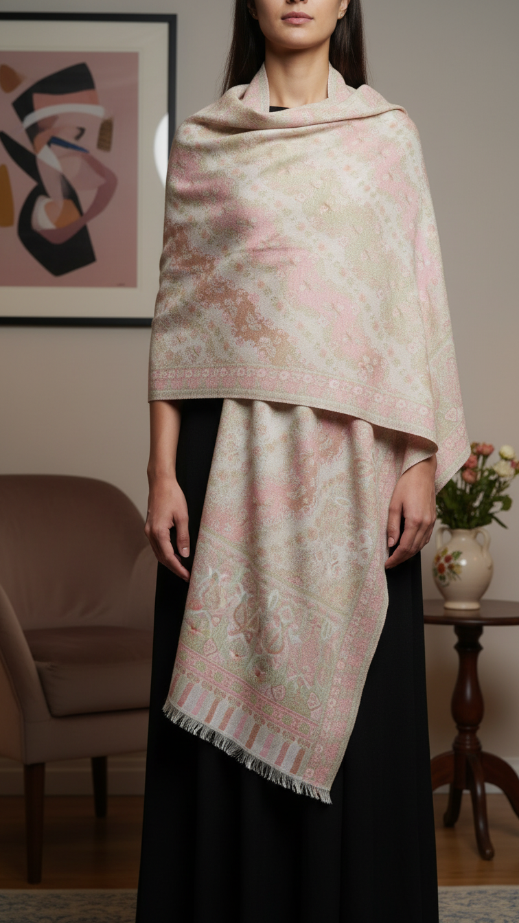 Off/White Winter Stole PW5756