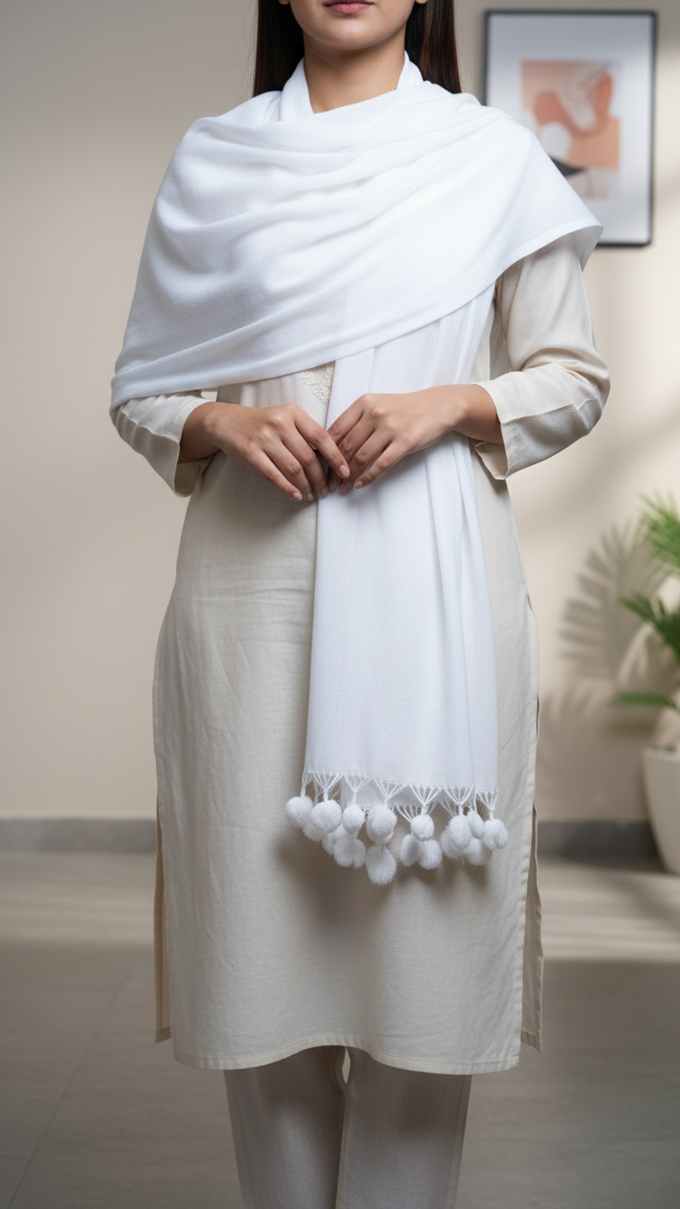 White Winter Stole PW5757