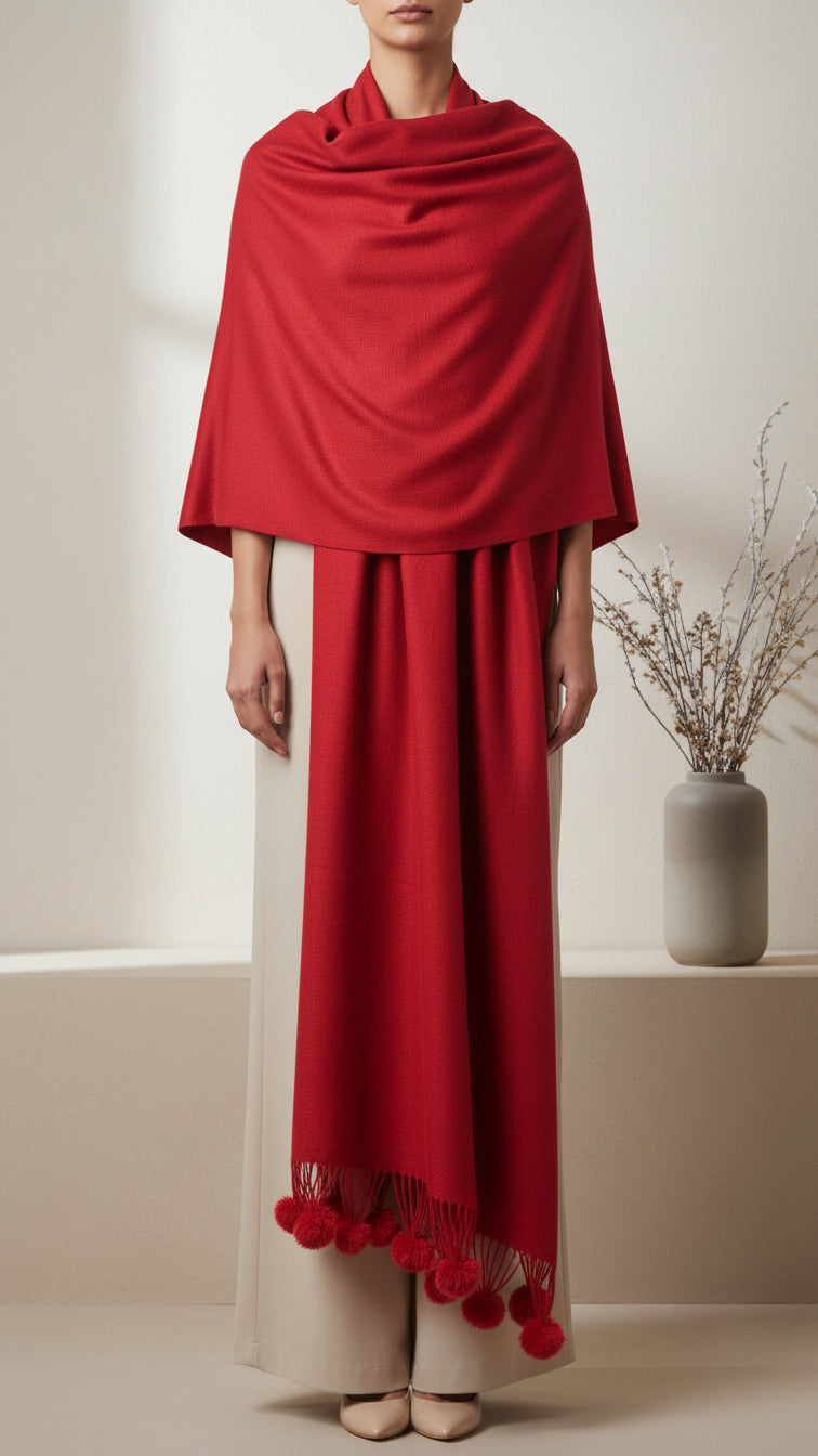 Red Winter Stole PW5757